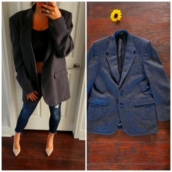 Oversized lamb wool BOYFRIEND BLAZER 🌺 - Picture 2 of 11